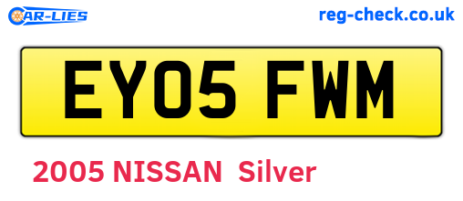EY05FWM are the vehicle registration plates.