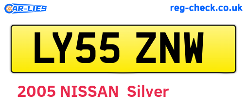 LY55ZNW are the vehicle registration plates.