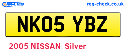 NK05YBZ are the vehicle registration plates.