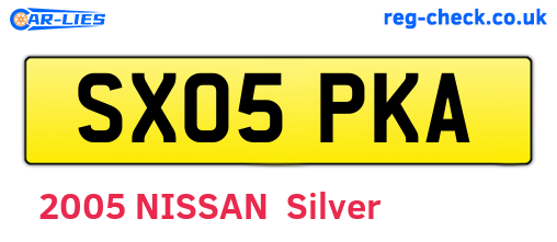 SX05PKA are the vehicle registration plates.