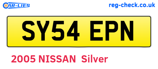 SY54EPN are the vehicle registration plates.