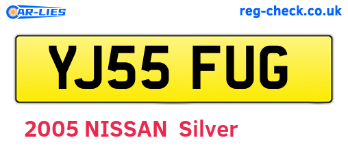 YJ55FUG are the vehicle registration plates.