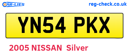 YN54PKX are the vehicle registration plates.