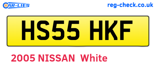 HS55HKF are the vehicle registration plates.