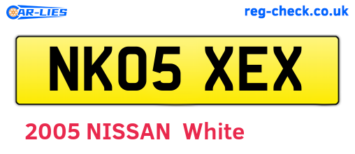 NK05XEX are the vehicle registration plates.