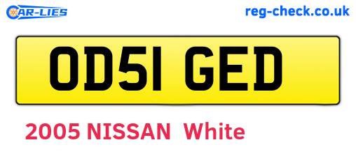 OD51GED are the vehicle registration plates.