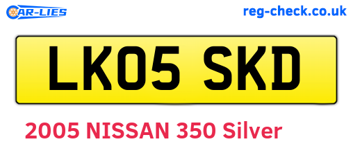 LK05SKD are the vehicle registration plates.