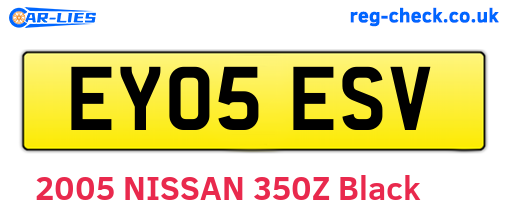EY05ESV are the vehicle registration plates.