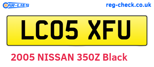 LC05XFU are the vehicle registration plates.
