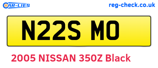 N22SMO are the vehicle registration plates.