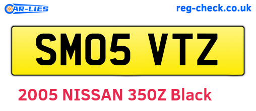 SM05VTZ are the vehicle registration plates.