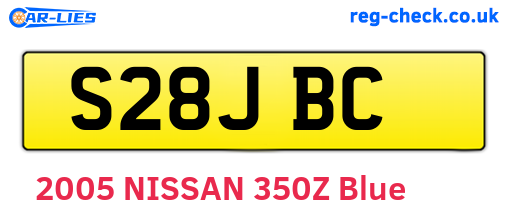 S28JBC are the vehicle registration plates.