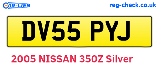 DV55PYJ are the vehicle registration plates.