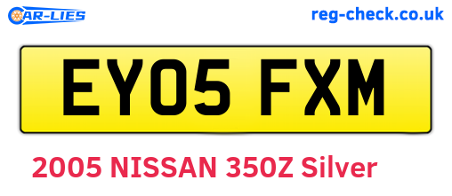 EY05FXM are the vehicle registration plates.