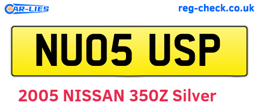 NU05USP are the vehicle registration plates.