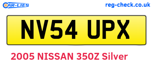 NV54UPX are the vehicle registration plates.