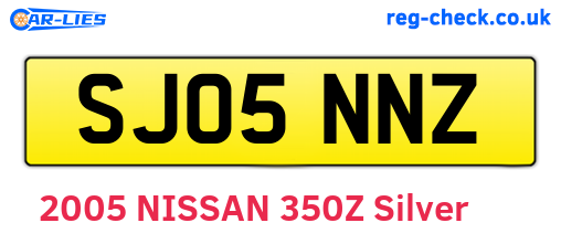 SJ05NNZ are the vehicle registration plates.