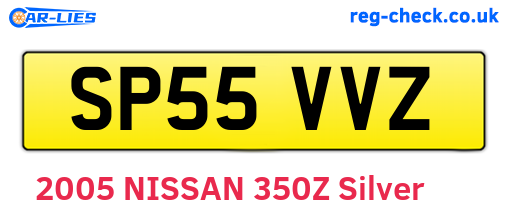 SP55VVZ are the vehicle registration plates.