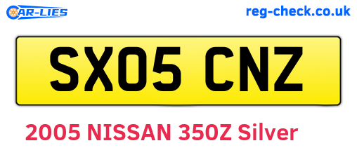 SX05CNZ are the vehicle registration plates.