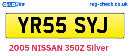 YR55SYJ are the vehicle registration plates.