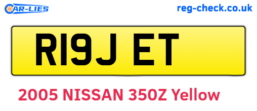 R19JET are the vehicle registration plates.