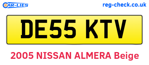 DE55KTV are the vehicle registration plates.