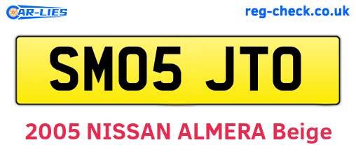 SM05JTO are the vehicle registration plates.