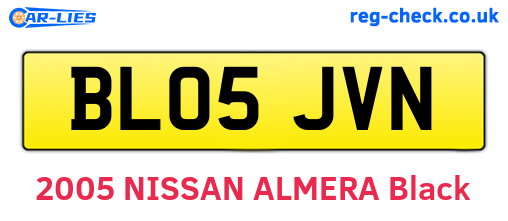 BL05JVN are the vehicle registration plates.