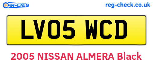 LV05WCD are the vehicle registration plates.