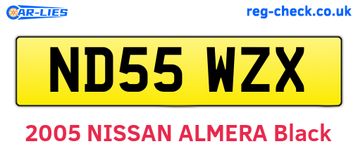 ND55WZX are the vehicle registration plates.