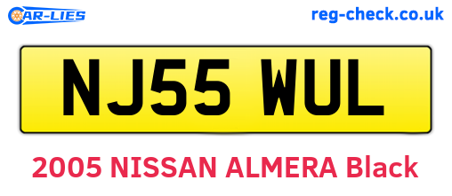 NJ55WUL are the vehicle registration plates.