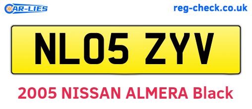NL05ZYV are the vehicle registration plates.
