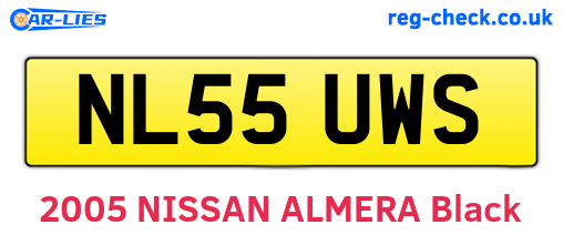 NL55UWS are the vehicle registration plates.