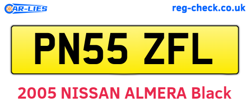 PN55ZFL are the vehicle registration plates.