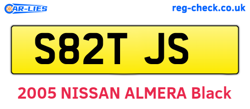 S82TJS are the vehicle registration plates.