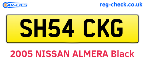 SH54CKG are the vehicle registration plates.