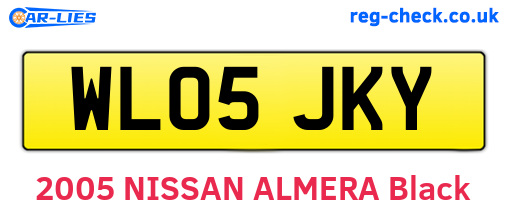 WL05JKY are the vehicle registration plates.