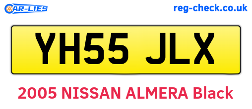 YH55JLX are the vehicle registration plates.
