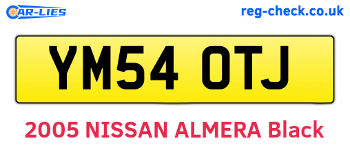 YM54OTJ are the vehicle registration plates.