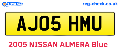 AJ05HMU are the vehicle registration plates.