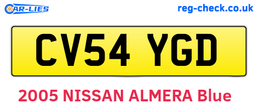 CV54YGD are the vehicle registration plates.