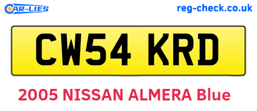 CW54KRD are the vehicle registration plates.