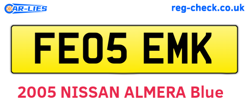 FE05EMK are the vehicle registration plates.