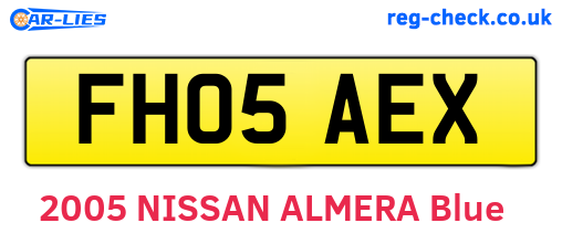 FH05AEX are the vehicle registration plates.