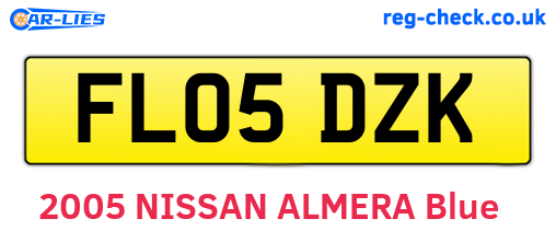 FL05DZK are the vehicle registration plates.