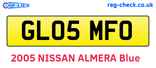 GL05MFO are the vehicle registration plates.