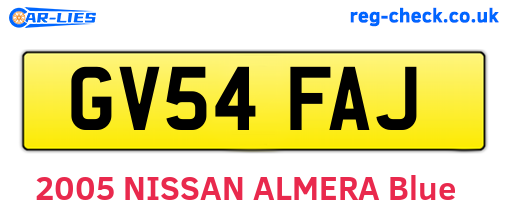 GV54FAJ are the vehicle registration plates.