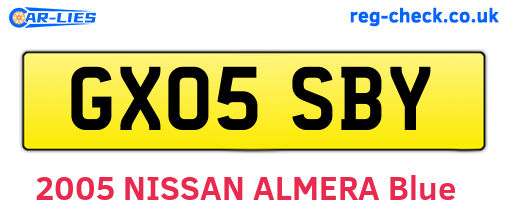 GX05SBY are the vehicle registration plates.