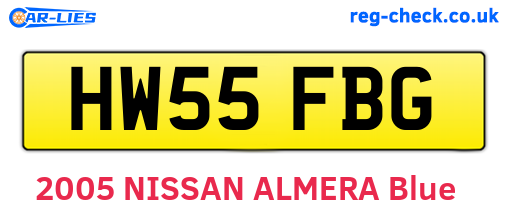 HW55FBG are the vehicle registration plates.