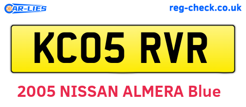 KC05RVR are the vehicle registration plates.